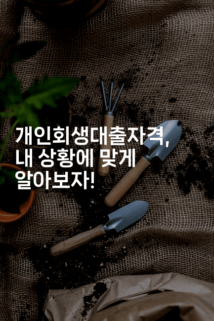 개인회생대출자격, 내 상황에 맞게 알아보자!-건강플러스