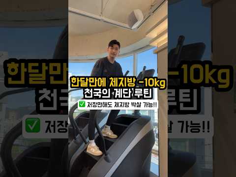 한달만에 체지방 -10kg 태우고 빠지는 천국의 계단 운동 루틴 #천국의계단 #유산소운동 #다이어트운동 #shorts